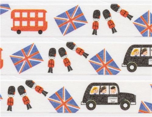 Shinzi Katoh Buntes Großbritannien Washi Klebeband Dekoband Japan von Shinzi Katoh