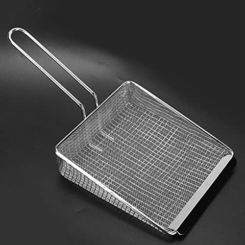 Edelstahl Abseihlöffel Schaumkelle Langstiel Filter Scooper Frying Shovel Pommes Frites Scooper Sieb Scooper Anti Verbrühungssieb Filter Food Frying(Secret Net) von Shipenophy