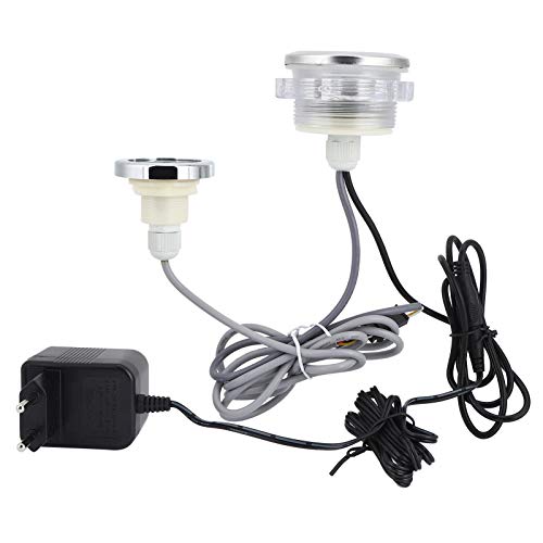 Shipenophy Bunte Unterwasserbeleuchtung 12V wasserdichte LED Lampe Unterwasser Fischteich Brunnen Lichter Farbe Schwimmbad Unterwasserbeleuchtung mit Controller für Pool EU 230 240V von Shipenophy