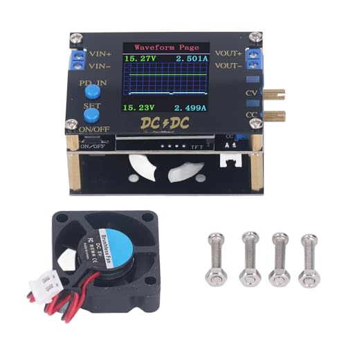 Shipenophy DC Boost Converter Spannungsreglermodul 7V-32V Eingang 0,5 V-32V Ausgang 5a 75W mit Kühllüfter für Elektronische Projekte von Shipenophy