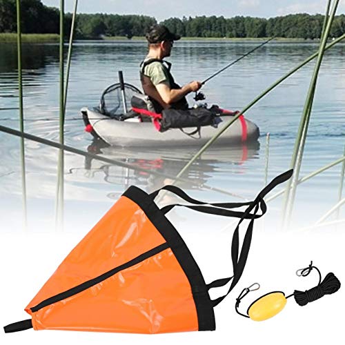 Shipenophy Kayak Drift AnchFishing Anchor Zubehör oder tragbarer Gummi Langlebig für Segelboote(Orange) von Shipenophy