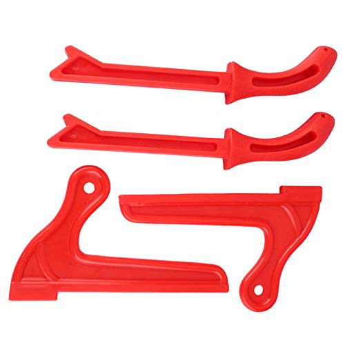 Tischkreissäge Sicherheitsschieber 4Pcs Sicherheitsschieber Set Sägeschieber für Zimmerei Hobby Holzarbeiter Gerade Typ V-Typ(red) von Shipenophy