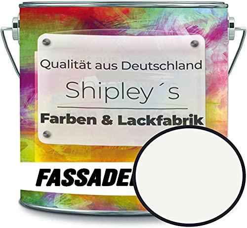 Fassadenfarbe mit Lotuseffekt hochwertige Silikonharzfarbe Sockelfarbe RAL 9010 Reinweiß // Shipley's Farben & Lackfabrik von Shipley's Farben & Lackfabrik