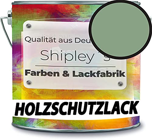 Holzschutzlack Holzlack Holzlasur wetterbeständiger Langzeitschutz Wetterschutzfarbe Holzschutzfarbe RAL 6021 Blassgrün // Shipley's Farben & Lackfabrik von Shipley's Farben & Lackfabrik