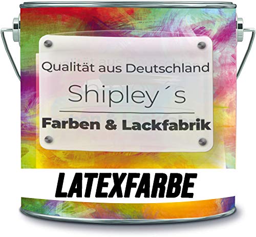 Shipley's Farben & Lackfabrik Latexfarbe Dispersionsfarbe strapazierfähige abwaschbare Wandfarbe in vielen exklusiven Farbtönen (5 l, Weiß) von Shipley's Farben & Lackfabrik