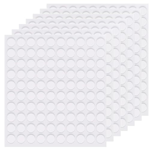 Doppelseitige Klebepunkt Aufkleber,600 Stück Rund Transparente Punkte Doppelseitige Klebepunkte Keine Spur Doppelseitige Aufkleber für Ballon,Festival Dekoration,DIY Basteln,Papier,Glas,Metall(10mm) von Shirene