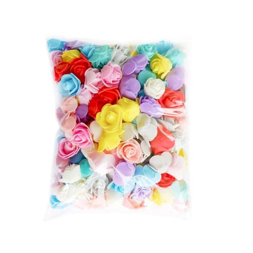 Foam Rose Flower Heads Mini Schaumrosen,200 Stücke Künstliche Blumen Mini Schaumrosen Gefälschte Blütenköpfe Bulk Künstliche Rosenköpfe Foamrosen Kunstblumen Rosenköpfe für Basteln Hochzeit Party von Shirene