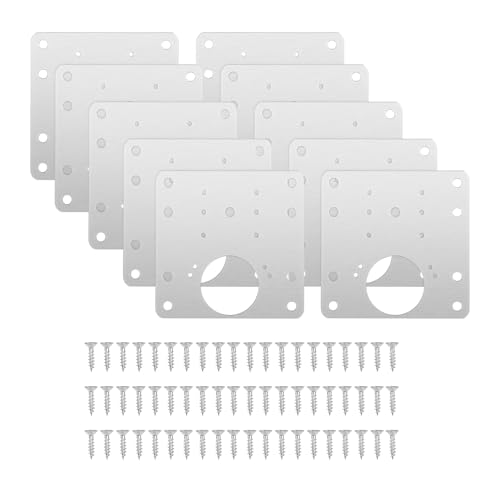Scharnier Reparaturplatte,10 Stück Schrank Scharnier Reparaturplatte Küchenscharnier Reparaturplatten Edelstahl Scharnier Reparaturplatte für die Reparatur von Tür Schrank Wohnmöbel Schublade von Shirene