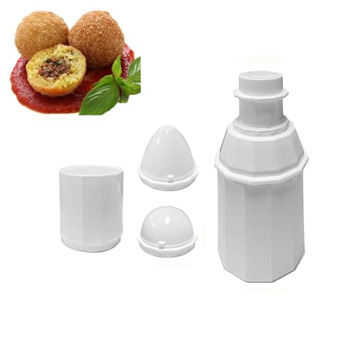 Shirene Arancini-Form-Set,Reisbällchen Former,DIY Reisbällchenform 3-in-1,Handgemachte Lunch-Bento-Form mit Runder und Kegelförmiger Form,Antihaftbeschichtete Sushi-Form für die Küche zu Hause von Shirene