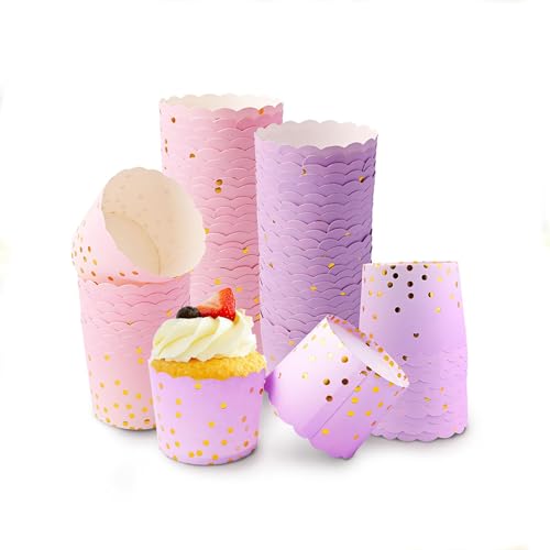Shirene Muffinförmchen Papier,100 Stück Mini Cupcake Förmchen Mini Muffin Papierförmchen Cupcake Förmchen Muffinförmchen Papier Mini können für Kuchen,Muffins,Brote und Mehr Verwendet Wrden von Shirene