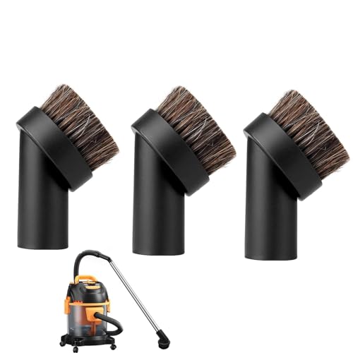 Shirene Runde Pferdehaarbürsten,3 Stück Staubbürste Bürste 32 mm Staubsauger Möbelbürsten für Henry Kopf Premium Staubbürste Staubsauger Aufsätze Möbelpinsel Kompatibel mit Henry Hetty von Shirene