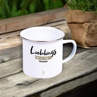 Emaille Becher "Lieblingsmensch Lieblings Schwägerin" Mit Wunschname Tasse Tee Kaffeetasse Kaffeebecher Mug Retro Campen von ShirtInStyle