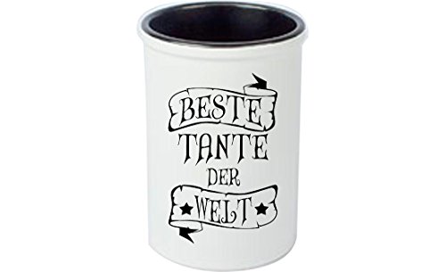 Keramikbecher, Stifte Becher, Vase... Beste Tante der Welt von ShirtInStyle