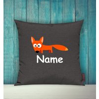 Kissenhülle Sofa Kissen Tiere Animal Fuchs Wunschname Deko Kinderzimmer Geschenk Natur Füchse Wald von ShirtInStyle