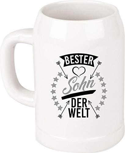 Shirtinstyle Bierkrug, Bester Sohn der Welt, Familie Verwandschaft, Liebe, Freude, Dankbarkeit von Shirtinstyle