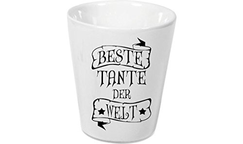 Shirtinstyle Blumentopf aus Keramik, Beste Tante der Welt von Shirtinstyle