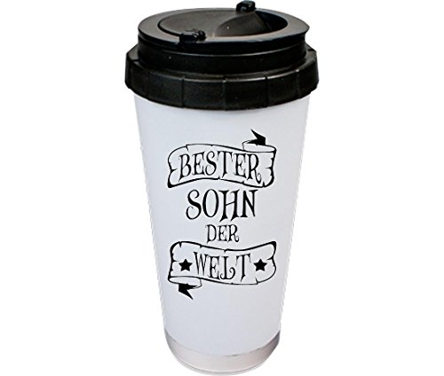 Shirtinstyle Edelstahl-Trinkbecher to Go, Bester Sohn der Welt von Shirtinstyle