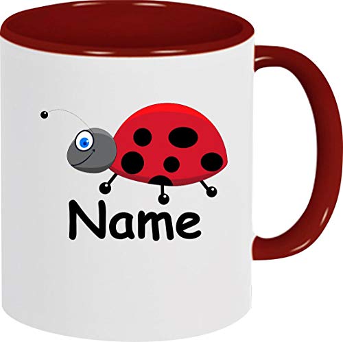 Shirtinstyle Kaffeepott, Tasse, Marienkäfer mit Wunschnamen, Wunschtext, Spruch Name Text Becher Mug Kaffeetasse, Tiere, Natur, Farbe Burgundy Shirtinstyle Kaffeepott, Tasse, Marienkäfer mit Wunschnamen, Wunschtext, Spruch Name Text Becher Mug Kaffeetasse, Tiere, Natur, Farbe Burgundy von Shirtinstyle