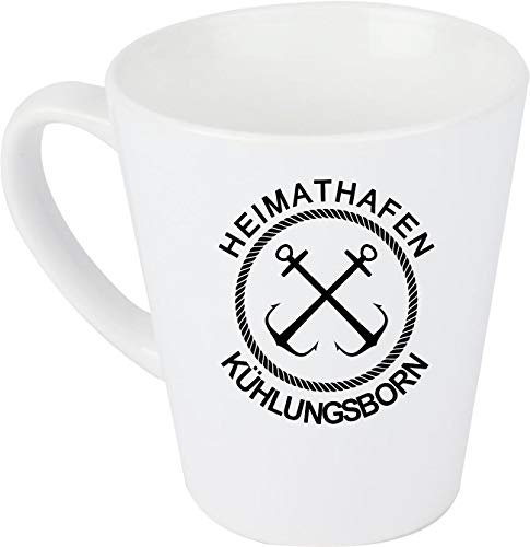 ShirtInStyle Kaffeepott Latte Tasse, Heimathafen Kühlungsborn Anker, Weiß von ShirtInStyle