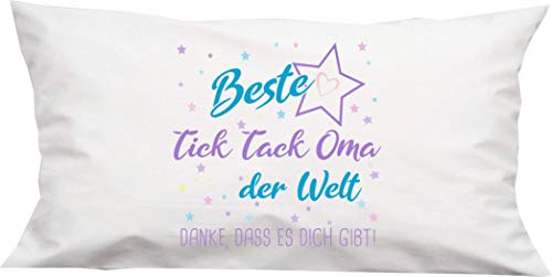 ShirtInStyle Kissen, Beste Tick Tack Oma der Welt, Danke, DASS es Dich gibt! Kuschelkissen Sofa Kissen, 40x80cm von ShirtInStyle