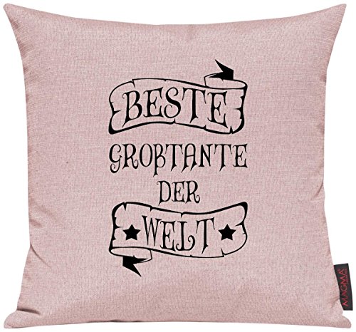 ShirtInStyle Kissenhülle Für Auserwählte! Sofakissen Motiv Beste Großtante Der Welt, Familie, Verwandtschaft, Kollegen, Spruch, Motiv, Logo, Couch, Deko, Farbe Altrose von ShirtInStyle