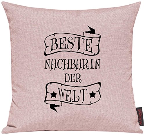 ShirtInStyle Kissenhülle Für Auserwählte! Sofakissen Motiv Beste Nachbarin Der Welt, Familie, Verwandtschaft, Kollegen, Spruch, Motiv, Logo, Couch, Deko, Farbe Altrose von ShirtInStyle