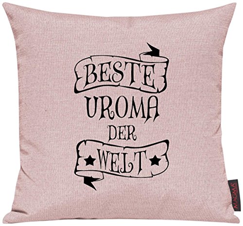 ShirtInStyle Kissenhülle Für Auserwählte! Sofakissen Motiv Beste Uroma Der Welt, Familie, Verwandtschaft, Kollegen, Spruch, Motiv, Logo, Couch, Deko, Farbe Altrose von ShirtInStyle