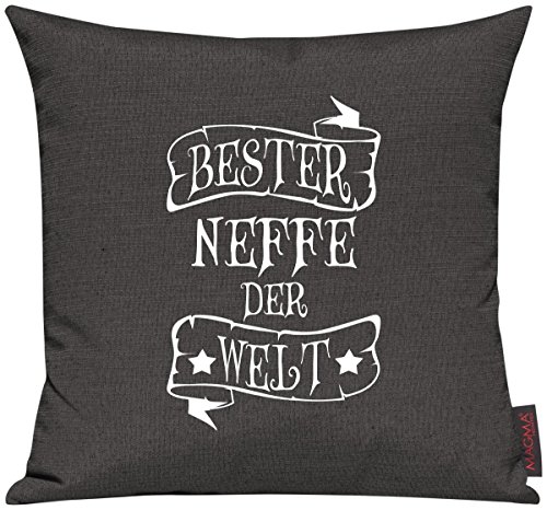 ShirtInStyle Kissenhülle Für Auserwählte! Sofakissen Motiv Bester Neffe Der Welt, Familie, Verwandtschaft, Kollegen, Spruch, Motiv, Logo, Couch, Deko, Farbe Anthrazit von ShirtInStyle