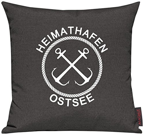 ShirtInStyle Kissenhülle Für Auserwählte! Sofakissen Motiv Typo Kuschelidee Heimathafen Ostsee, Kissen, Sofa, Deko, Kuscheln, Urlaub, See, Meer, Heimatort, Stadt, Urlaub, Farbe Anthrazit von ShirtInStyle