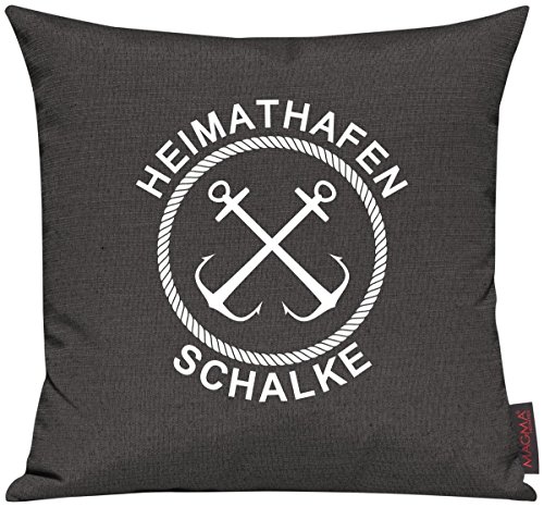 Shirtinstyle Sofakissen Heimathafen Schalke, Kissen, Meer, Heimatort, Stadt, Urlaub, Größe 40 x 40cm, Farbe Anthrazit Shirtinstyle Sofakissen Heimathafen Schalke, Kissen, Meer, Heimatort, Stadt, Urlaub, Größe 40 x 40cm, Farbe Anthrazit von Shirtinstyle
