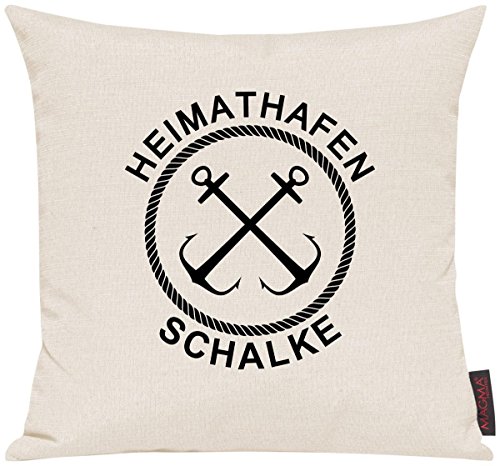 ShirtInStyle Kissenhülle Für Auserwählte! Sofakissen Motiv Typo Kuschelidee Heimathafen Schalke, Kissen, Sofa, Deko, Kuscheln, Urlaub, See, Meer, Heimatort, Stadt, Urlaub, Farbe Elfenbein von ShirtInStyle