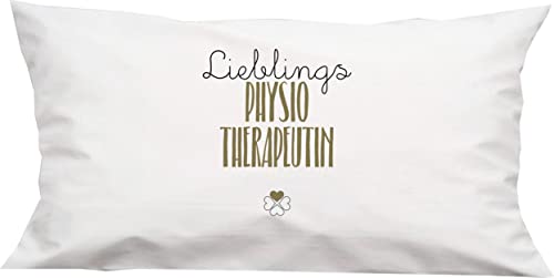 ShirtInStyle Kuschelkissen Lieblingsmensch Lieblings Physio Therapeutin, Geschenk Kissen Kuscheln, Kopfkissen Dekokissen mit Füllung, Größe 40X80cm, Farbe weiß von ShirtInStyle