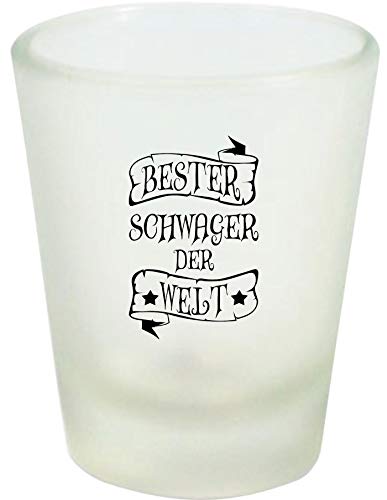 Shirtinstyle Schnapsglas Glas, Auszeichnung Zum Besten Schwager Der Welt. Sprüche, Familie Freunde Spruch, Weiß von Shirtinstyle