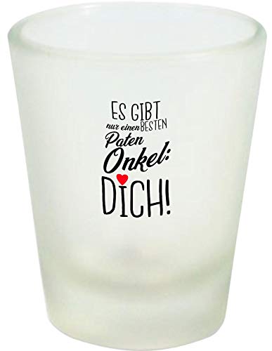 Shirtinstyle Schnapsglas Glas Es gibt nur einen besten Patenonkel Dich!, Familie Verwandschaft, Liebe, Freude, Dankbarkeit von Shirtinstyle