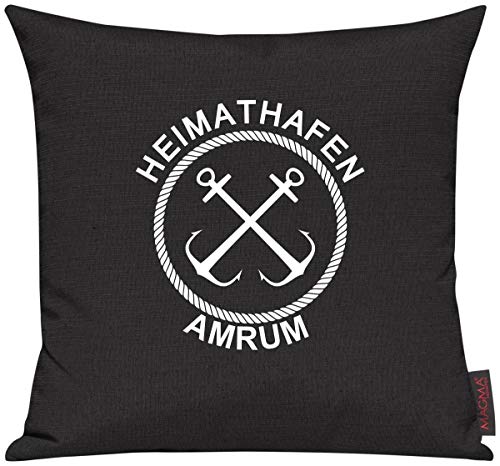 Shirtinstyle Sofakissen Heimathafen Amrum, Kissen, Meer, Heimatort, Stadt, Urlaub, Größe 40 x 40cm, Farbe Schwarz Shirtinstyle Sofakissen Heimathafen Amrum, Kissen, Meer, Heimatort, Stadt, Urlaub, Größe 40 x 40cm, Farbe Schwarz von Shirtinstyle