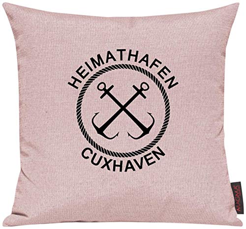 Shirtinstyle Sofakissen Heimathafen Cuxhaven, Kissen, Sofa, Deko, See, Meer, Heimatort, Stadt, Urlaub, Größe 40 x 40cm, Farbe Altrose Shirtinstyle Sofakissen Heimathafen Cuxhaven, Kissen, Sofa, Deko, See, Meer, Heimatort, Stadt, Urlaub, Größe 40 x 40cm, Farbe Altrose von Shirtinstyle