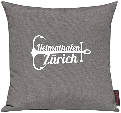 Shirtinstyle Sofakissen Heimathafen Zürich, Kissen, Meer, Heimatort, Stadt, Urlaub, Größe 40 x 40cm, Farbe Grau Shirtinstyle Sofakissen Heimathafen Zürich, Kissen, Meer, Heimatort, Stadt, Urlaub, Größe 40 x 40cm, Farbe Grau von Shirtinstyle