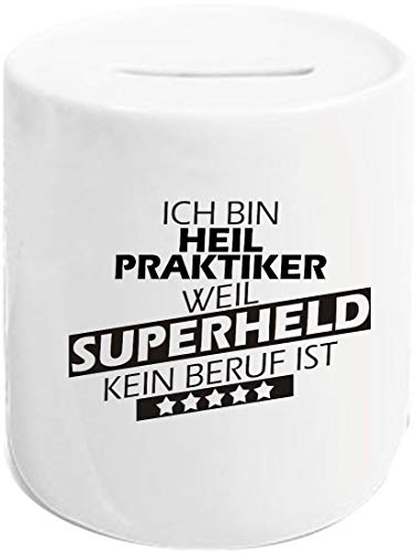 ShirtInStyle Spardose Sparschwein, Ich Bin Heilpraktiker Weil Superheld kein Beruf ist, Beruf Ausbildung Abschluss von ShirtInStyle