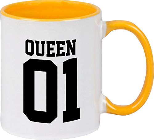 ShirtInStyle Tasse QUEEN 01 Partner, Kaffeepott, Kaffeetasse, Farbe gelb von ShirtInStyle