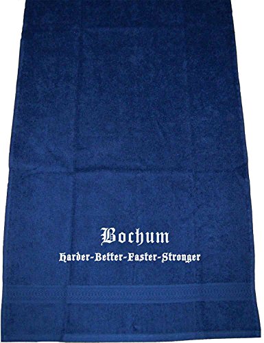 ShirtShop-Saar Bochum Harder - Better - Faster - Stronger; Handtuch dunkelblau von ShirtShop-Saar