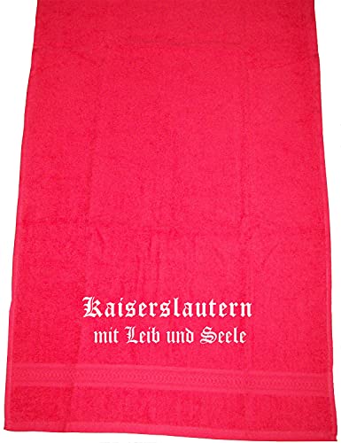 ShirtShop-Saar Kaiserslautern mit Leib und Seele; Städte Handtuch, rot von ShirtShop-Saar