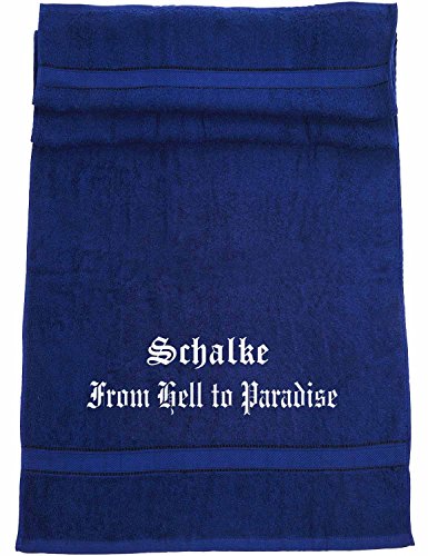 ShirtShop-Saar Schalke from hell to Paradise; Badetuch; Navyblau von ShirtShop-Saar