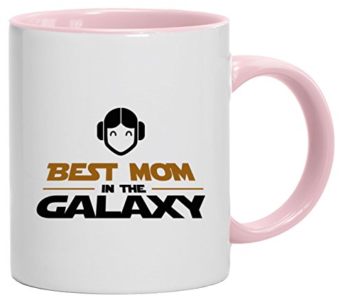 Geschenkidee Muttertags Kaffeetasse 2-farbige Tasse Best Mom In The Galaxy, Größe: onesize,weiß/rosa von ShirtStreet