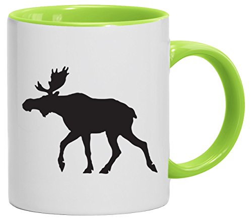 Geschenkidee Norwegen Schweden Fan Kaffeetasse 2-farbige ELCH, Größe: onesize,weiß/hellgrün von ShirtStreet