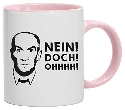 Lustige Geschenkidee Kult Film Kaffeetasse 2-farbige Tasse NEIN! DOCH! OHHHH!, Größe: onesize,weiß/rosa von ShirtStreet