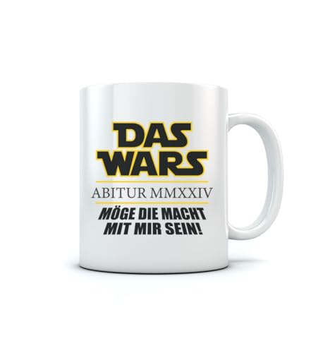 Abi Geschenke Tasse DAS WARS MIT MIR Abitur 2024 Kaffeetasse Tee Tasse Becher 11 Ounce Weiß von Shirtgeil