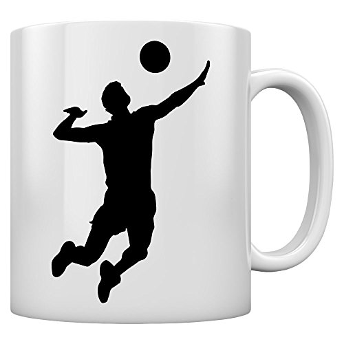 Geschenktasse für die Fans von Herren- Volleyball! Kaffeetasse Tee Tasse Becher 11 Oz. Weiß von Shirtgeil