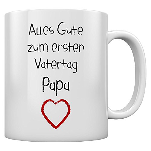 Tasse mit Spruch Papa Vatertagsgeschenk Alles Gute zum ersten Vatertag Kaffeetasse Tee Tassen von Shirtgeil