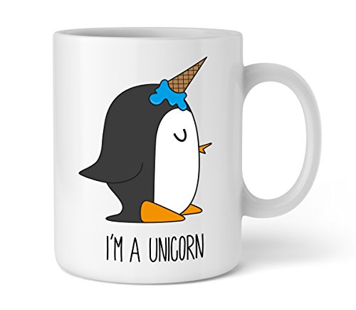 Shirtinator Einhorn-Tasse mit Spruch I I‘m a unicorn Pinguin I Geschenk-ideen Beste Freundin Schwester Geburtstag von Shirtinator