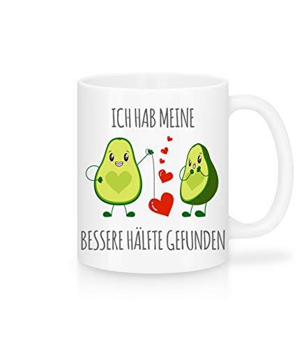 Shirtinator Geschenk-tasse Avocado Meine bessere Hälfte I Geburtstags-geschenke Jahrestag Paar Geschenk-e Freundin Lieblingsmensch Partner Geburtstag Liebe Hochzeitsgeschenk-e I Keramik 325 ml von Shirtinator